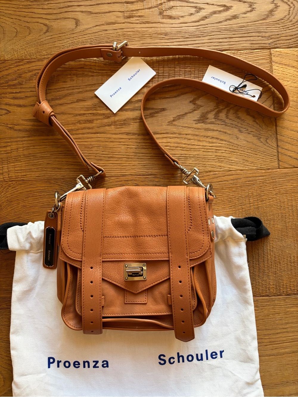 Proenza Schouler Tan Leather PS1 Mini Satchel Crossbody